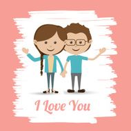 Love Design Over Pink Background Vector Illustration N6