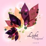 Magical glowing floral background