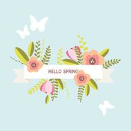 Spring floral banner N2