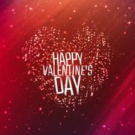 Happy Valentine&#039;s day background with shining heart of particles N3