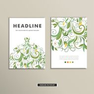 Book cover with flowers Vector vintage design N10