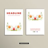 Book cover with flowers Vector vintage design N12