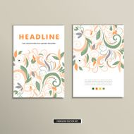 Book cover with flowers Vector vintage design N13