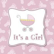 Baby girl invitation for baby shower N11