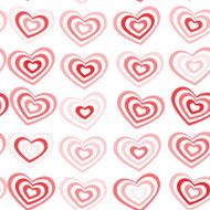 red striped heart white background Valentine's day wedding seamless pattern