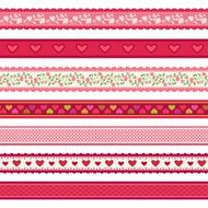 Valentine's day ribbons set