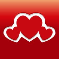 Valentines Day Card With Hearts N3