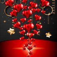 Happy Valentine&#039;s Day background with lovely Hearts N6
