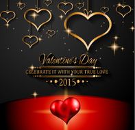 Happy Valentine&#039;s Day background with lovely Hearts N9