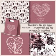 Wallpaper Valentine&#039;s Day gift paper or for scrapbook N7