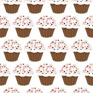 Celebration pattern with cupcakes