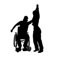 Vector silhouettes of couple N38
