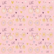 Cute bicycles background