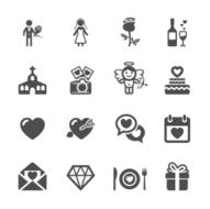 wedding icon set 2 vector eps10 N2