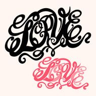 Symbol of love and Valentines day lettering N6