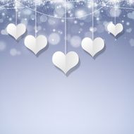 White Hearts Valentine Decoration