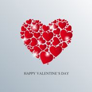 Valentine Day Card with Heart Vector Illustration N7