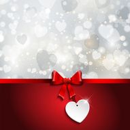 Valentines Day ribbon background