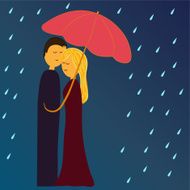 couple under umbrella