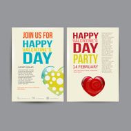 Happy Valentines Day Party Poster Design Template N21