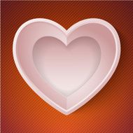 vector heart happy Valentine day love paper 3D frame N3