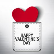 Happy Valentine&#039;s day pocket vector design