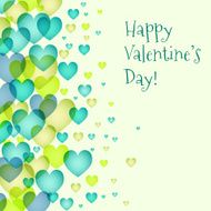 vector background with a simple multi-colored hearts on the day N5