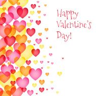 vector background with a simple multi-colored hearts on the day N6