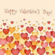 vector background with a simple multi-colored hearts on the day N7