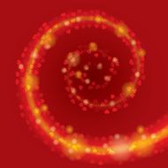 Vortex Spiral of glowing hearts red Valentines day wedding card