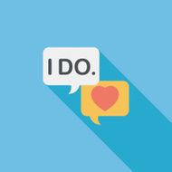 wedding yes i do words flat icon N35