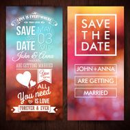 Save the date for personal holiday Wedding invitation Vector i N10
