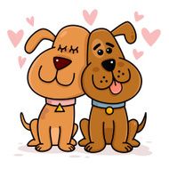 Dogs Couple in Love
