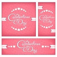 Festive banners and flyers for Valentine&#039;s day