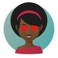 Avatar with hearts in the eyes