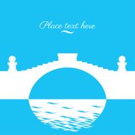 silhouette of the old bridge