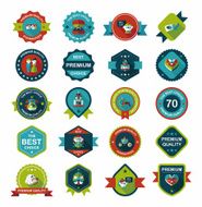 Wedding badge banner flat design background set eps10 N38