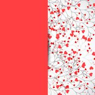 Abstract tree made with hearts