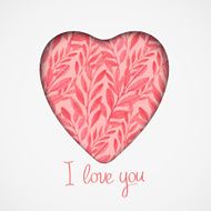 Vector watercolor postcard Valentine's Day