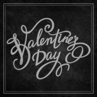 Typography Valentine's Day cards Caption chalk on a blackboard N3