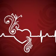 Valentines day hand drawn greeting card N7