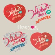 valentines day vintage design vector
