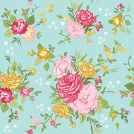 Seamless Floral Shabby Chic Background