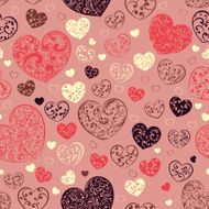 Seamless pattern of hearts N46