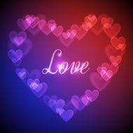 Hearts bokeh background N2
