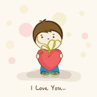Cute kid with balloon for Valentine&#039;s Day celebration N2