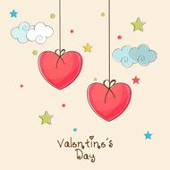 Beauliful greeting card for Valentine&#039;s Day celebration