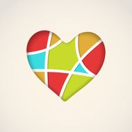 Colorful heart for Happy Valentine&#039;s Day celebration N2
