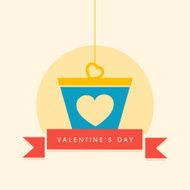 Happy Valentine&#039;s Day celebrations with gift box