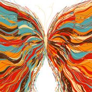 Vector butterfly design on a white background